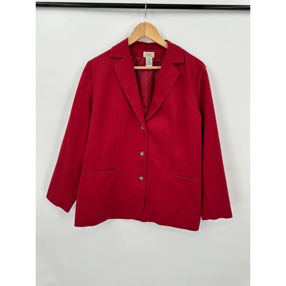 Vintage LL Bean Blazer Womens Minimalist Career Office Work Simple Staple 14 R - Picture 1 of 8